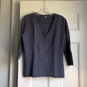 Slate blue v-neck